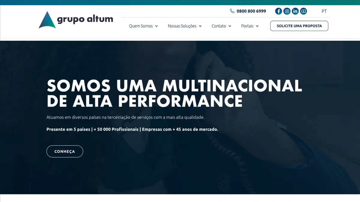 Grupo Altum — pré-visualização do site