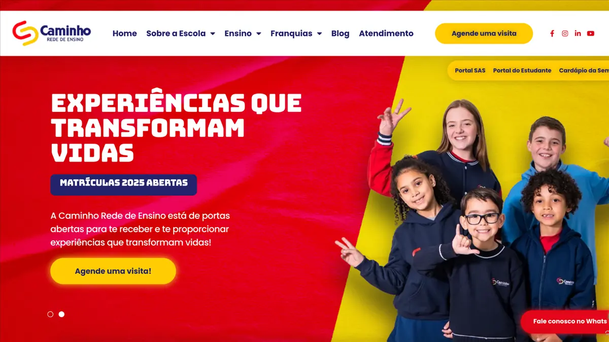 Rede Caminho — pré-visualização do site