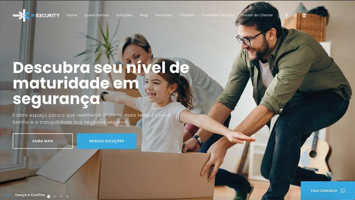 K-Security — pré-visualização do site