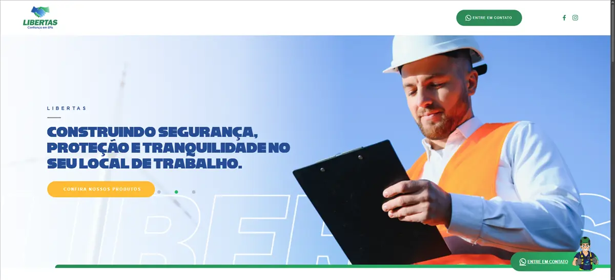 Libertas — pré-visualização do site