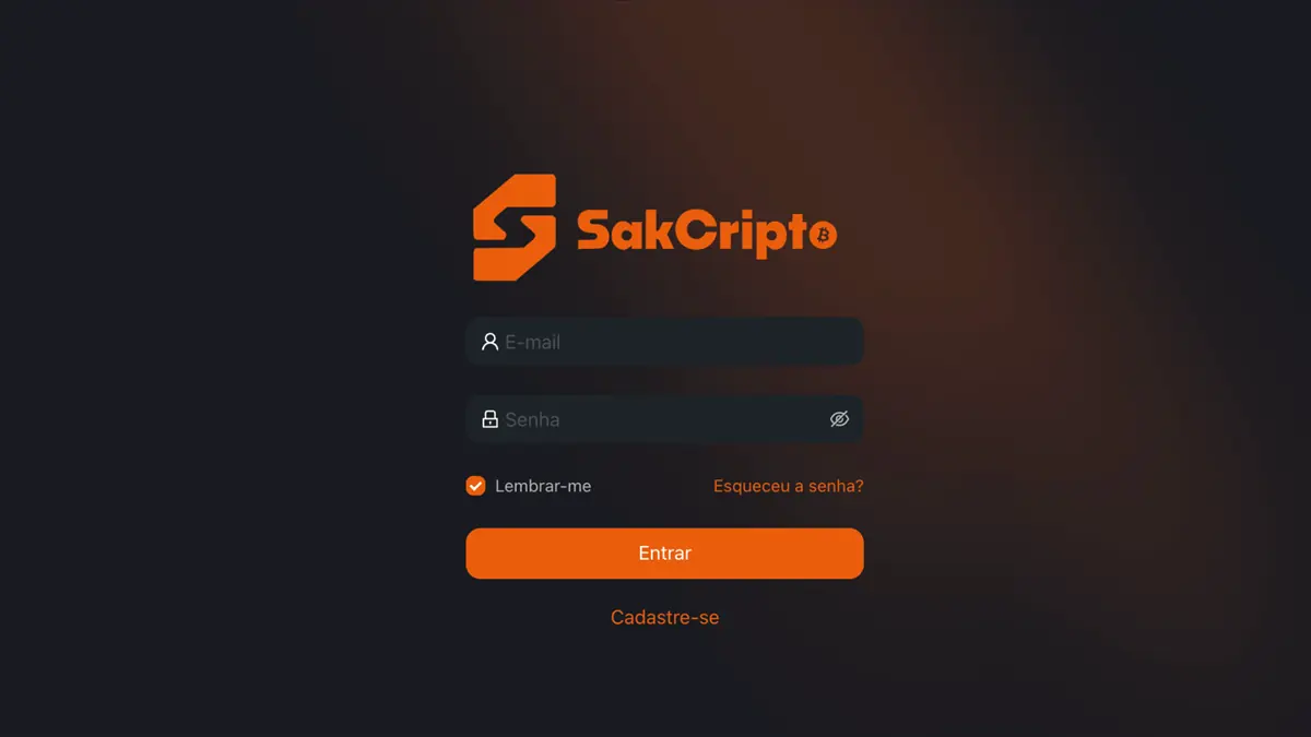 Sakcripto — pré-visualização do site