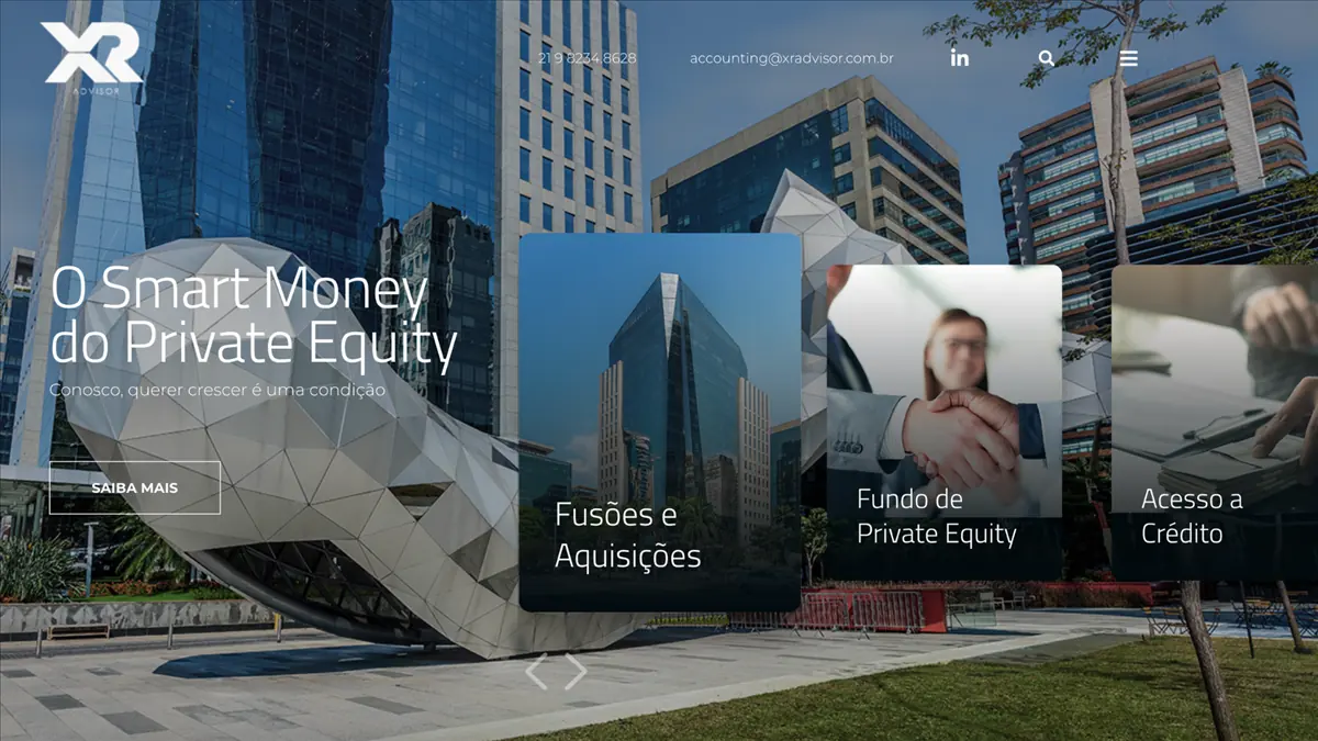 XR Advisor — pré-visualização do site